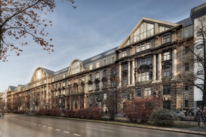 Straßenansicht der Victoriahöfe in Berlin-Kreuzberg